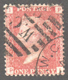 Great Britain Scott 33 Used Plate 174 - PI - Click Image to Close